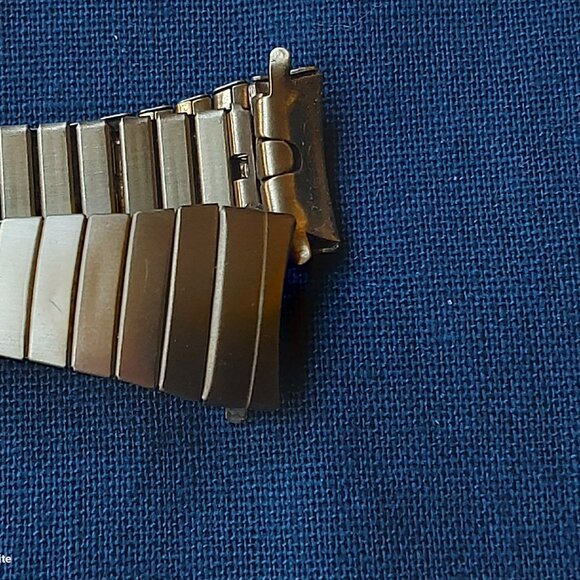 Speidel gold tone flexible metal watch band Twist-o-flex original case 10-13 mm - Picture 5 of 7